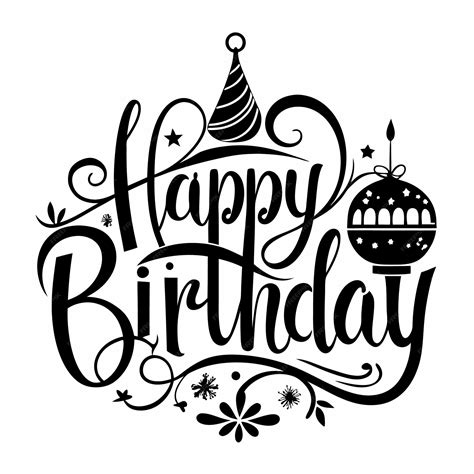 premium vector happy birthday calligraphy design  decorations