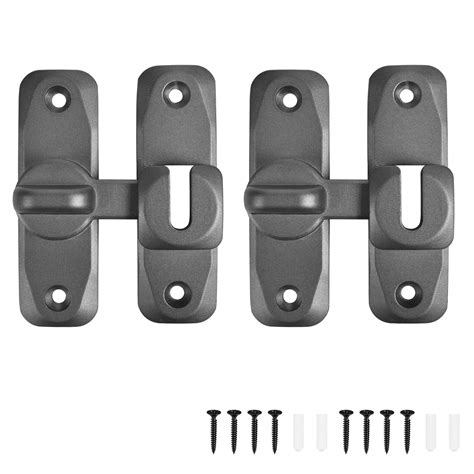 90/180 Degree Door Lock, 2PCS Barn Door Lock Safety Sliding Barn Door
