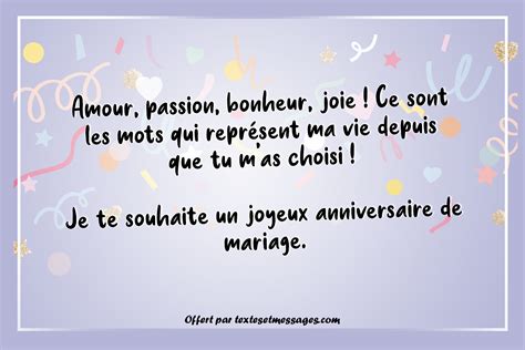 Amour Passion Bonheur Joie Notre Mariage Textes D Anniversaire