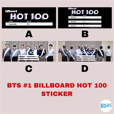 Jual Bts 1 Billboard Hot 100 Sticker Shopee Indonesia