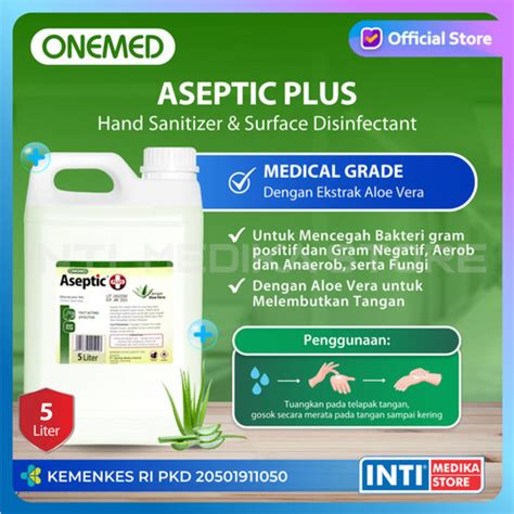 Jual Onemed Aseptic Plus Liter Refill Hand Sanitizer With Aloe