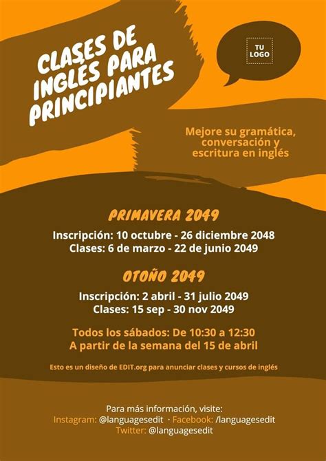 Diseños de Cursos de Idiomas editables