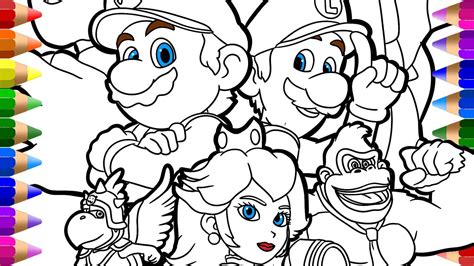 Drawing Super Mario Bros Coloring Pages YouTube