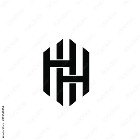 hh monogram initial logo vector flat illustration isolated design white ...
