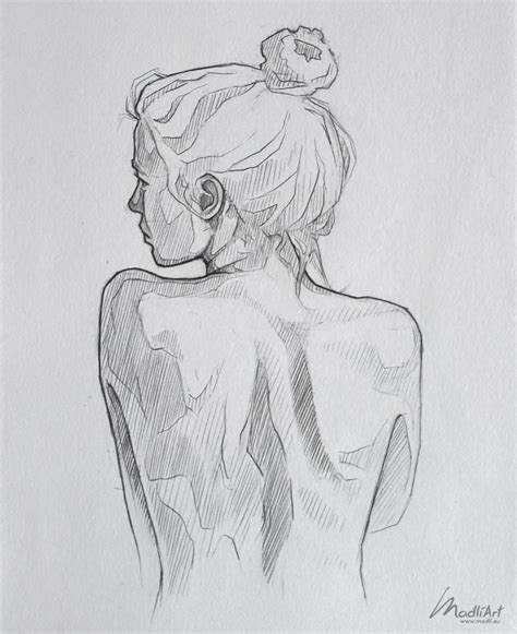 My Sketchbook Art I Drawing Woman I Nude Female Back I Drawing Pose I