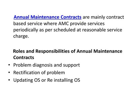 PPT - Annual Maintenance Contracts PowerPoint Presentation, free