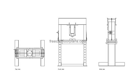 Prensa hidráulica Dibujos CAD gratuitos