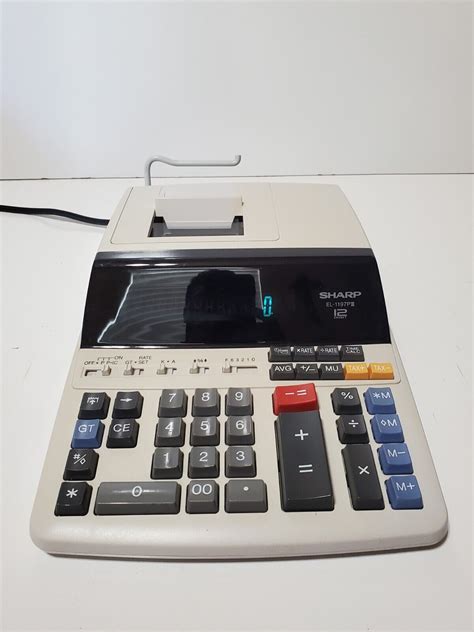 SHARP EL 1197PIII 12 Digit 2 Color Electronic CALCULATOR Printing