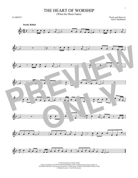 The Heart Of Worship (When The Music Fades) by Matt Redman Sheet Music