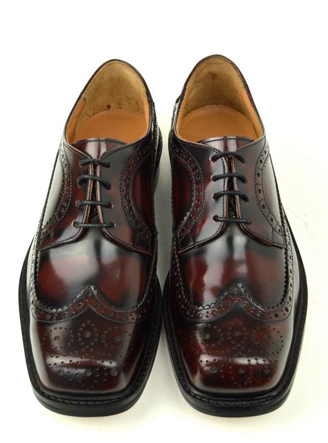 The Stomper Oxblood Brogue Northern Soul Style Shoes Mod Shoes