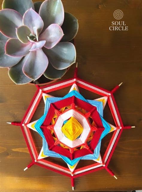 Ojo De Dios Huichol Mandala Circle Umbrella