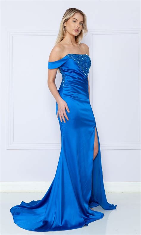 One Shoulder Long Prom Dress With Sequins Promgirl