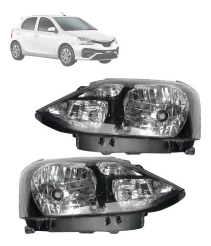 Farol Toyota Etios 2017 2018 2019 2020 2021 Mascara Negra