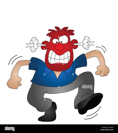 cartoon  angry man  res stock photography  images alamy