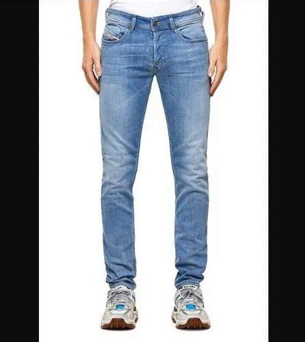 Casual Wear Plain Sky Blue Jeans For Men At Rs 350piece In Chak