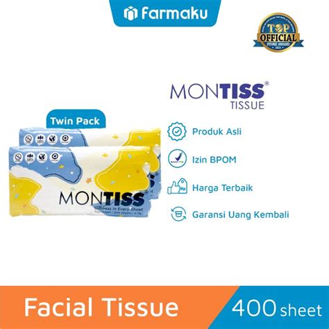 Twin Pack Montiss Facial Tissue Softpack 200 Sheets 2 Ply Farmaku