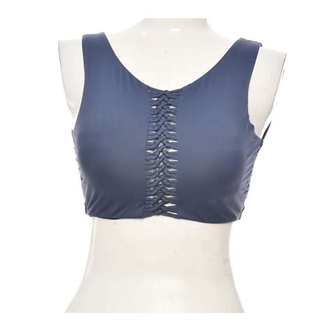 Sunseeker Womens Size Bikini Top Navy Blue S