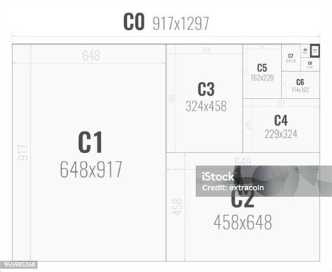ukuran kertas format seri    hingga  ilustrasi stok