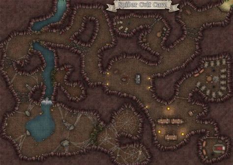 Spider Cult Cave Battlemap Inkarnate Fantasy Map Dungeon Maps D D Maps