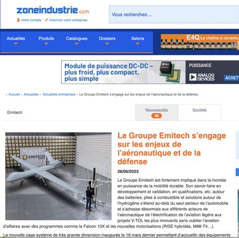 Le Groupe Emitech Sengage Sur Les Enjeux De Laéronautique Et De La