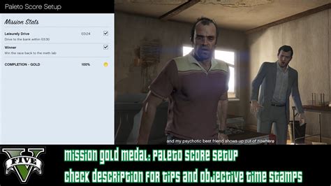 Gta V Paleto Score Setup Mission Gold Medal Youtube