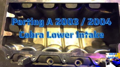 2003 2004 Cobra Ported Lower Intake How To Port Cobra Intakes Youtube