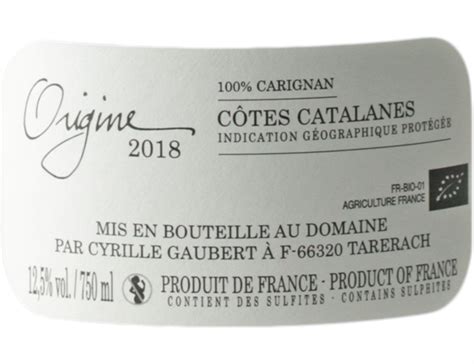 Domaine Des Trois Orris Origine Cotes Catalanes Rouge C Tes