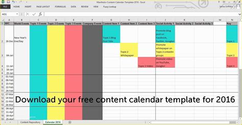 Content Calendar Template Free Of A Quick How to Easy Editorial ...