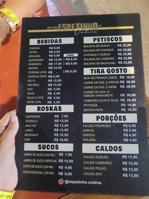 Menu Em Espetinho Ondina Pub Bar Salvador