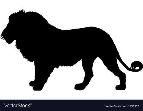 Lion silhouette Royalty Free Vector Image - VectorStock