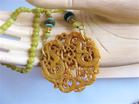 Chinese DRAGON Amulet Necklace - Etsy