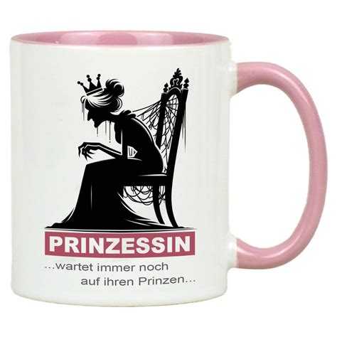 Prinzessin Tasse mit lustigem Spruch Geschenktasse Fördeblau