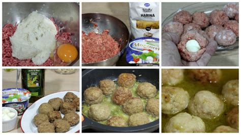 Receta de albóndigas rellenas de mozzarella