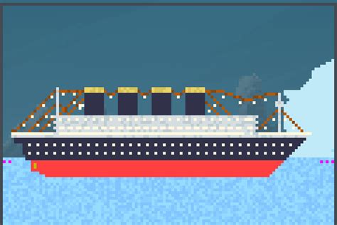 Titanic, Pixel Art - Titanic - Free Transparent PNG Download - PNGkey