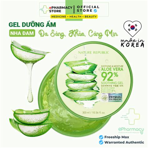 Gel Nha Đam Nature Republic Soothing Moisture Aloe Vera 92 Kem dưỡng