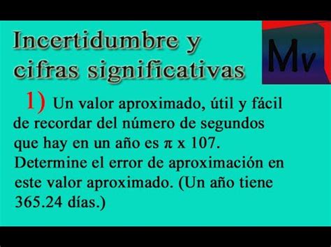 Incertidumbre Y Cifras Significativas F Sica Ejercicio Youtube