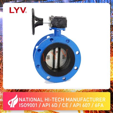 Api Cast Steel Wcb Lcb Double Eccentric Flanged Rf Control Butterfly