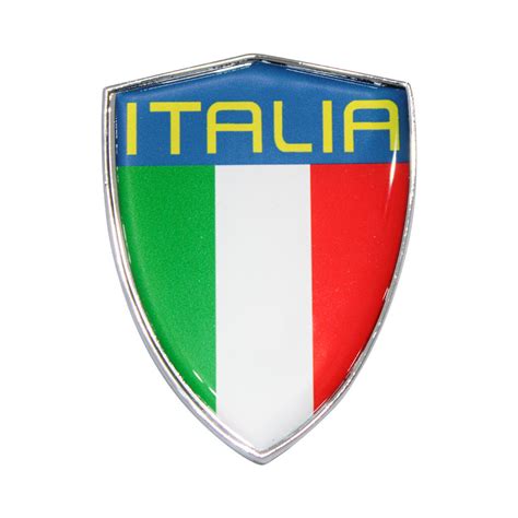 Emblema Logo Resinado Escudo Da Italia Moldura Cromada Shopee Brasil