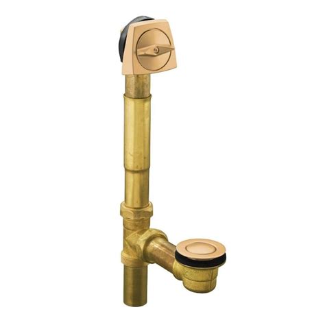 Kohler 15 In Vibrant Brushed Bronze Triplever Drain With Brass Pipe In