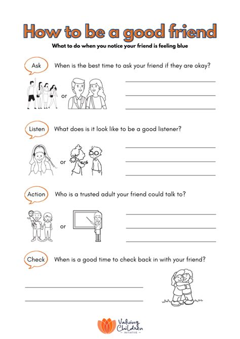 How To Be A Good Friend Worksheet