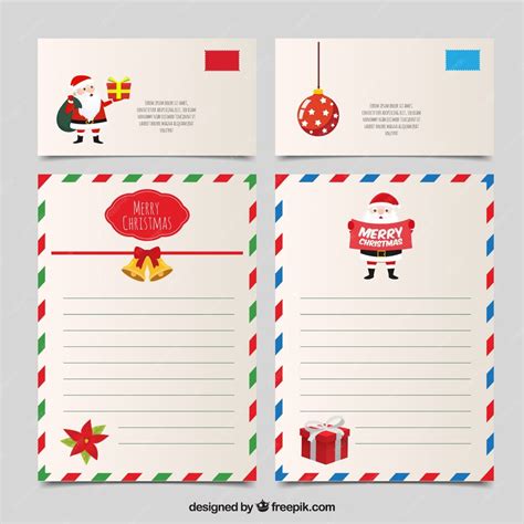 Premium Vector | Christmas letter template