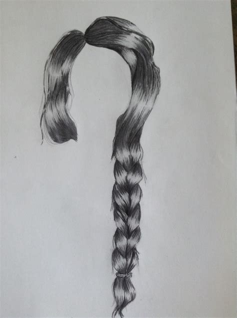 Braided Hair Drawing at PaintingValley.com | Explore collection of ...