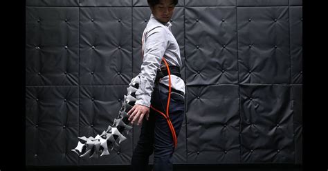 'arque' is a robotic tail that improves human agility and balance