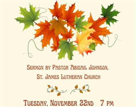 Thanksgiving Worship Service Woodbury United Methodist Church