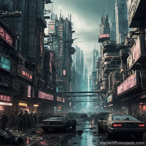 Cyberpunk Post Apocalyptic Metropolis Stable Diffusion Online