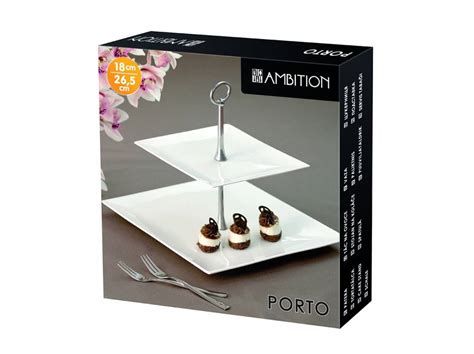 Patera Dwupoziomowa Porcelanowa Porto Ambition Kraina Agd