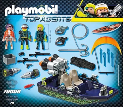 PLAYMOBIL TOP AGENTS 70006 Bateau De Assaut Avec Ice Sûr Du Team S H