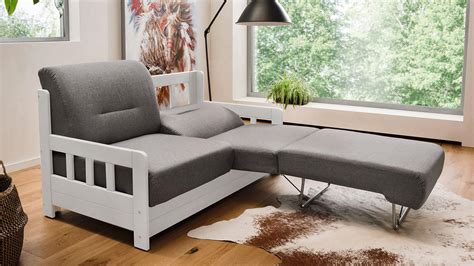 Schlafsofa Kampus 2 Sitzer Dunkelgrau Liegefunktion 154 Cm