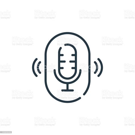 Voice Assistant Icon Vector From Smarthome Concept Thin Line Illustration Of Voice Assistant