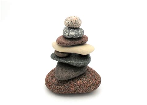 Rock Cairn, Pure Michigan Cairn #43, Stacked Rocks from Lakes Michigan ...